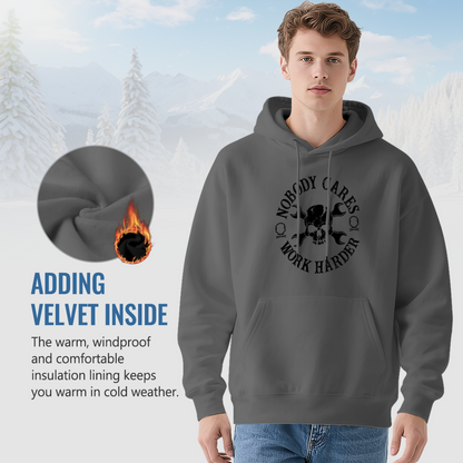 Nobody Cares Work Harder Skull Motivational Hoodie