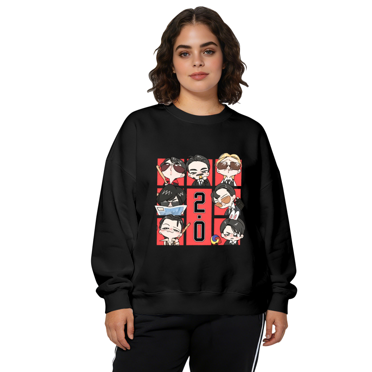 Astronaut Hanging On Thread Minimal Space Art Crewneck Sweatshirt
