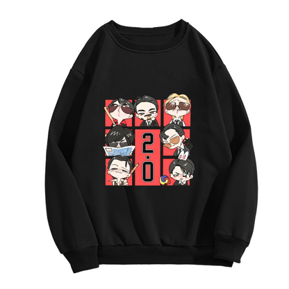 Astronaut Hanging On Thread Minimal Space Art Crewneck Sweatshirt