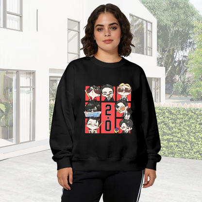 Astronaut Hanging On Thread Minimal Space Art Crewneck Sweatshirt