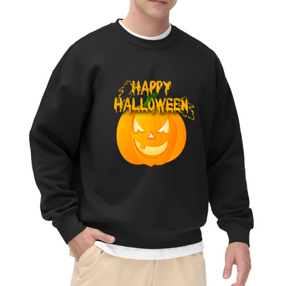 Happy Halloween Spooky Jack?O?Lantern Crew Neck Sweatshirt