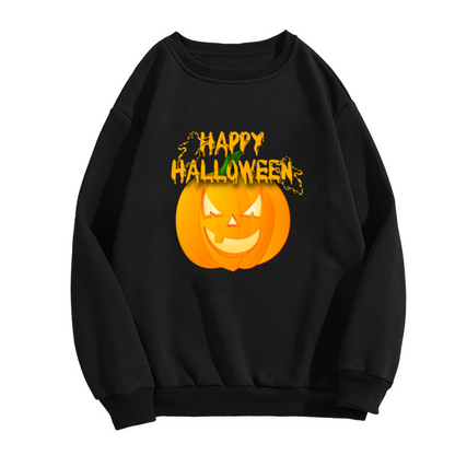 Happy Halloween Spooky Jack?O?Lantern Crew Neck Sweatshirt