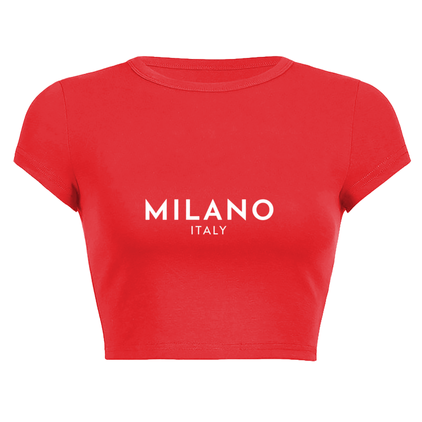 Minimal MILANO ITALY City Red Crop Top