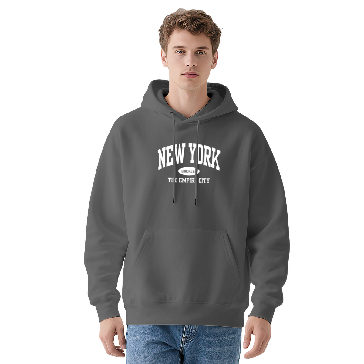 New York Brooklyn Empire City Retro College Hoodie