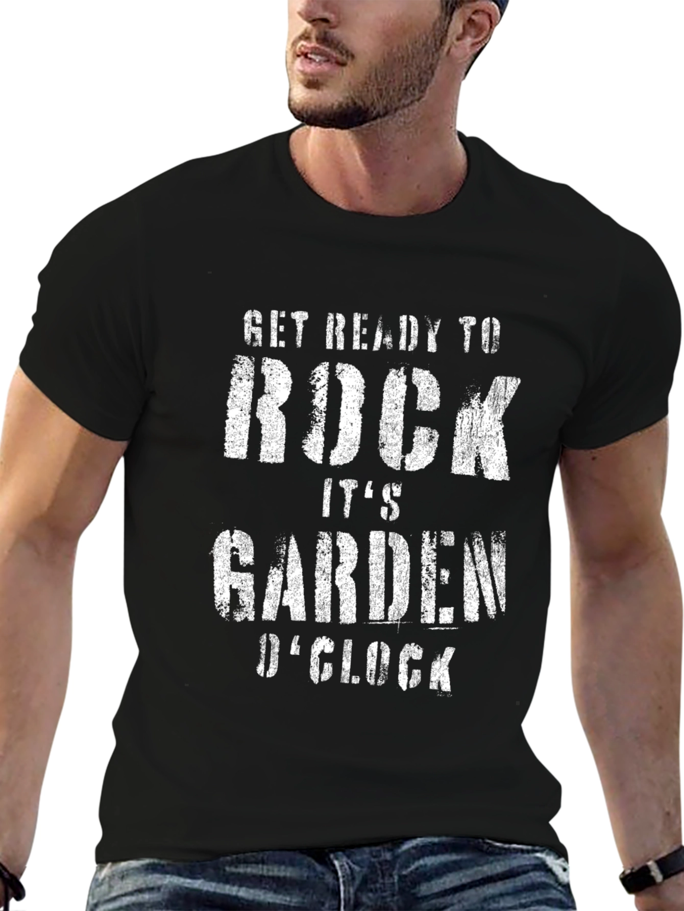 Rock Garden OClock Black Graphic Tee