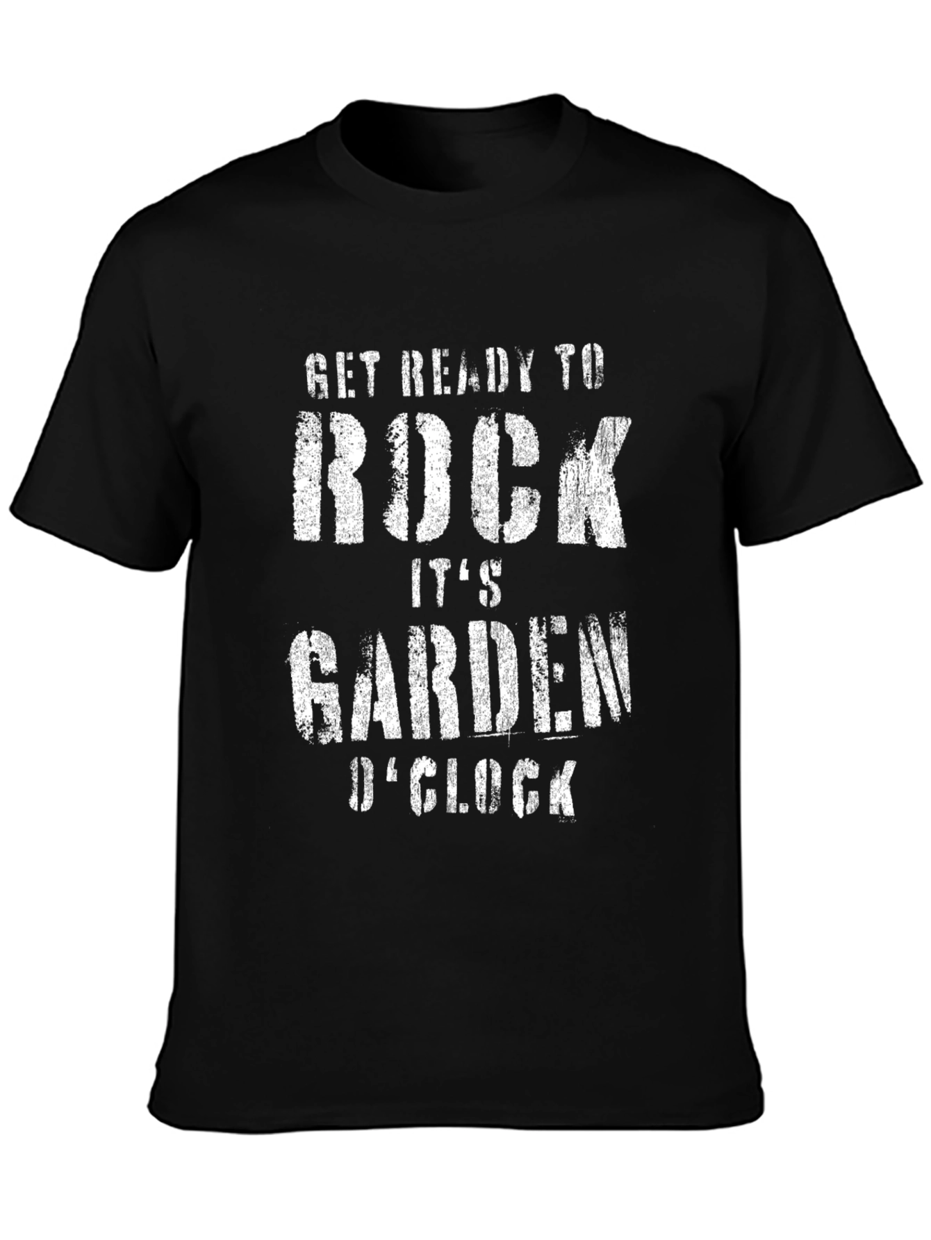 Rock Garden OClock Black Graphic Tee