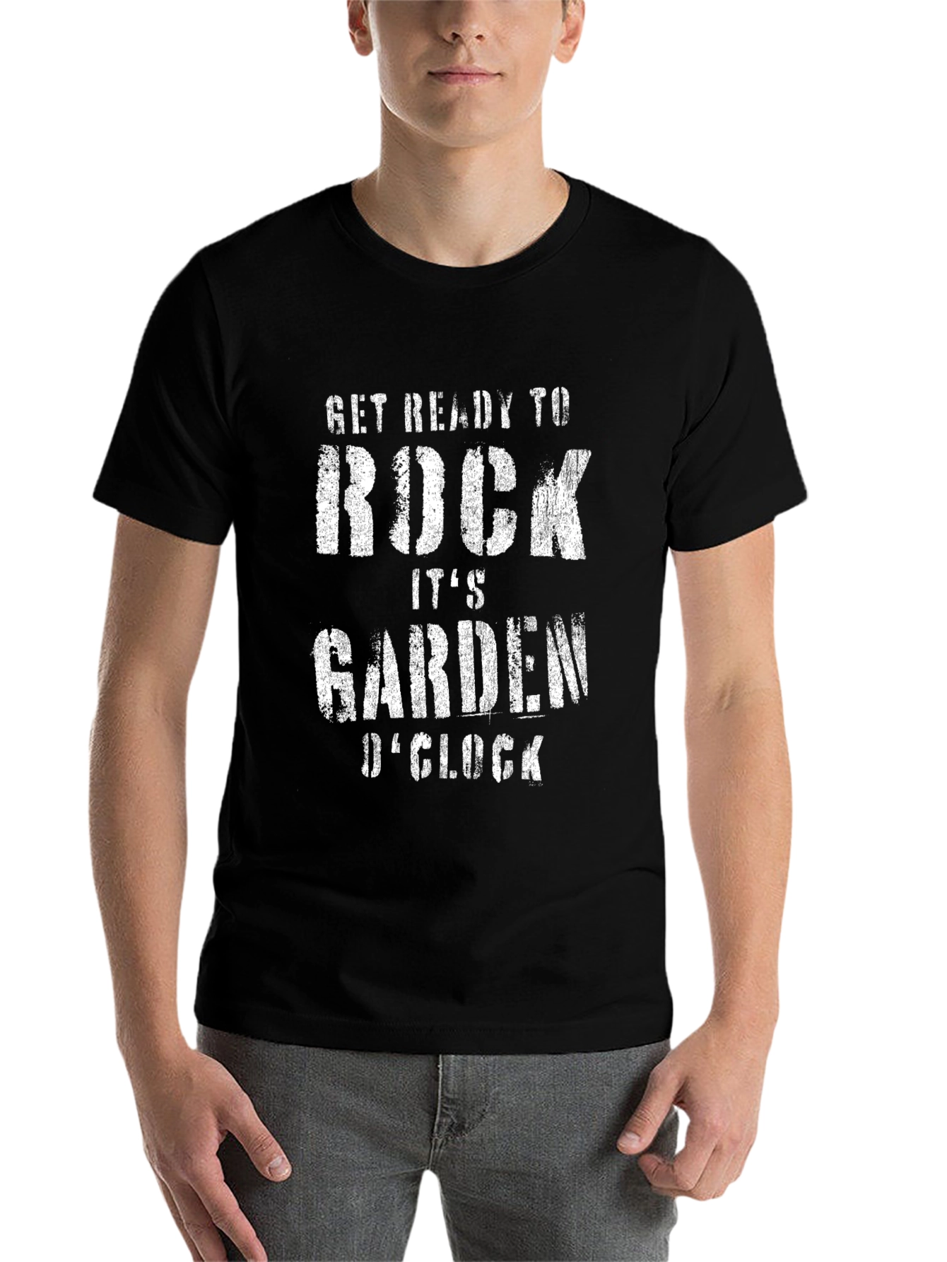 Rock Garden OClock Black Graphic Tee