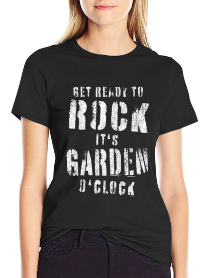 Rock Garden OClock Black Graphic Tee