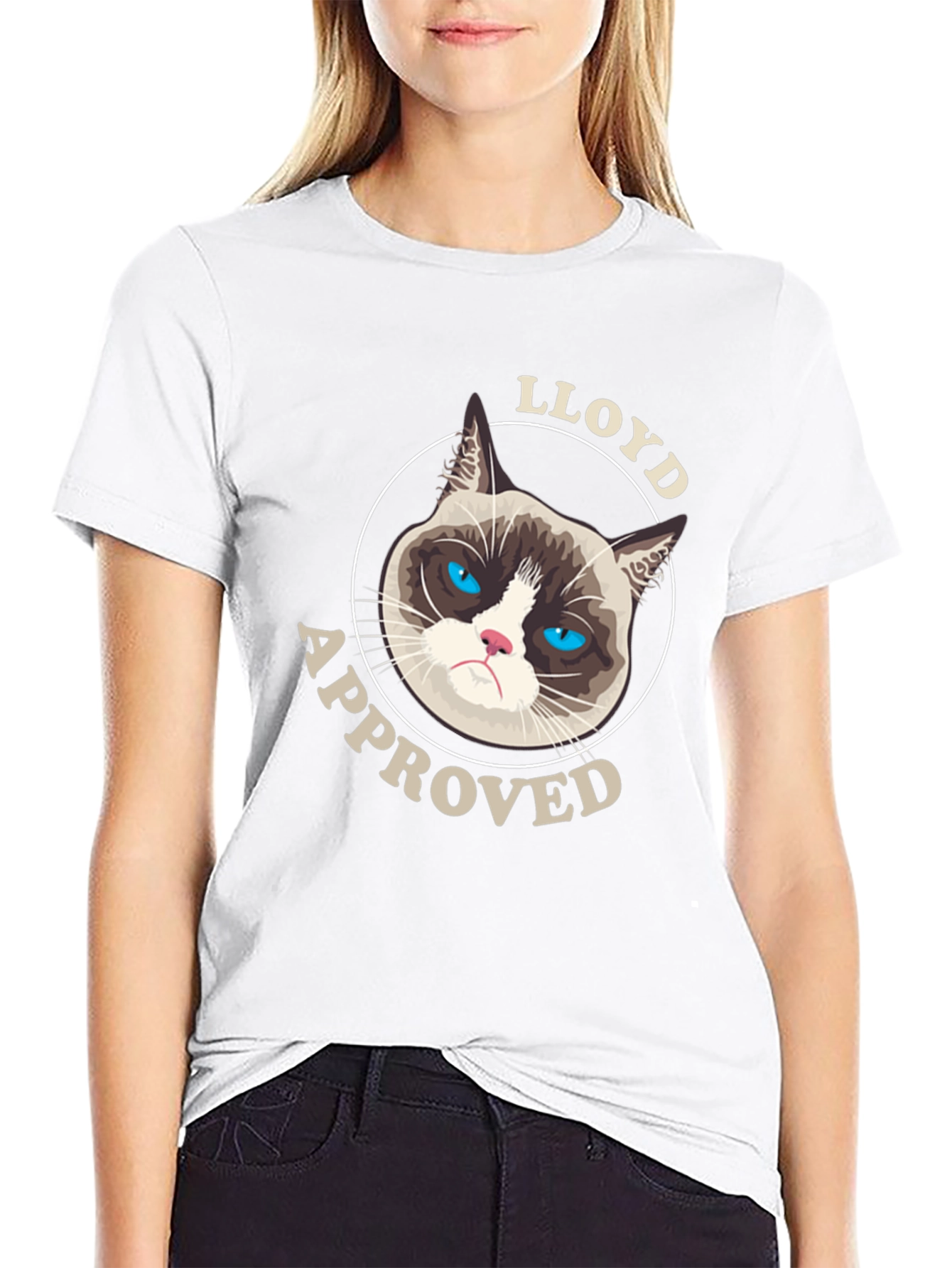 Grumpy Cat Lloyd Approved Black T-Shirt