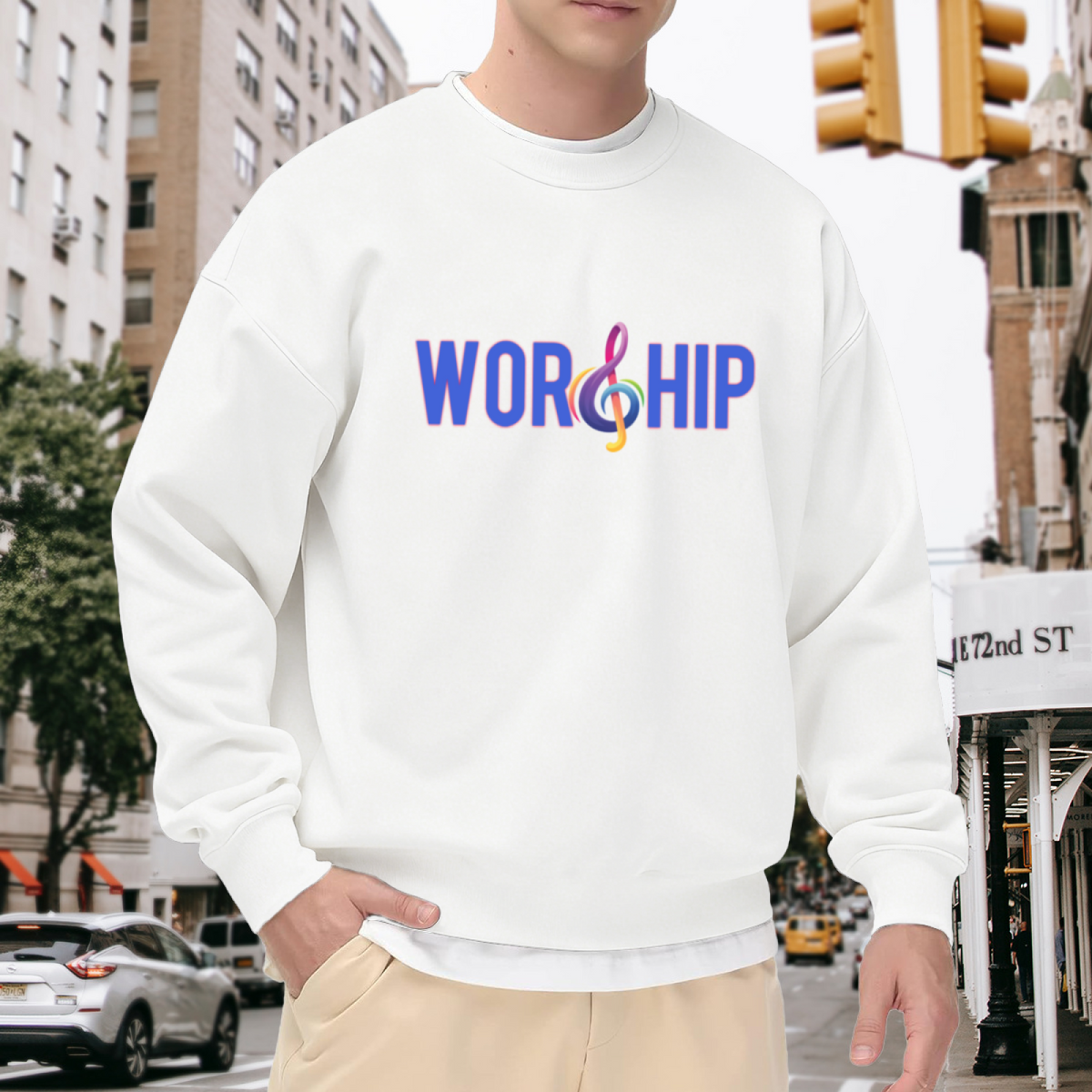 Worship Music Note Faith?Inspired Crewneck Sweatshirt
