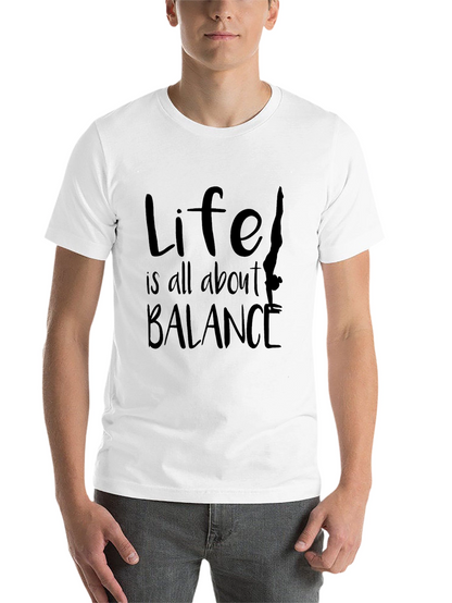 Life Balance Graphic Tee - Black Cotton Blend