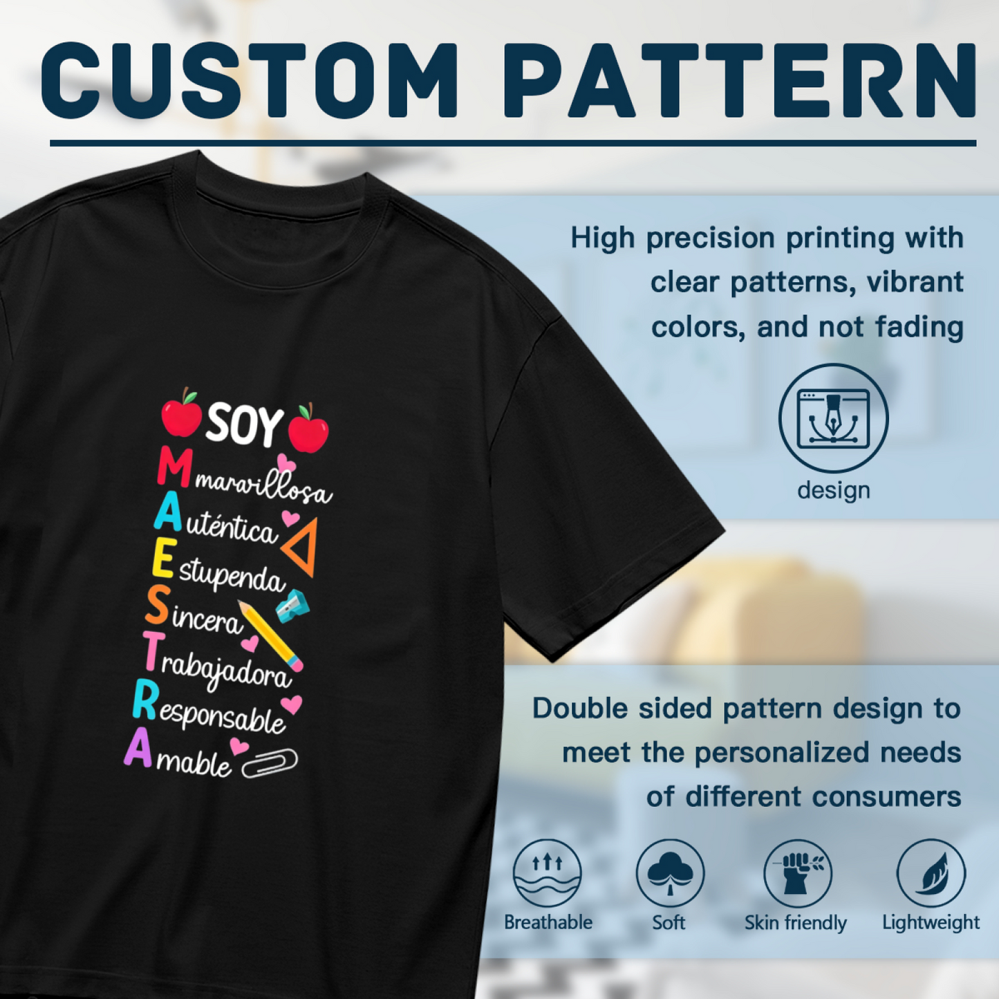 Soy Maestra Spanish Teacher Proud Graphic Tee