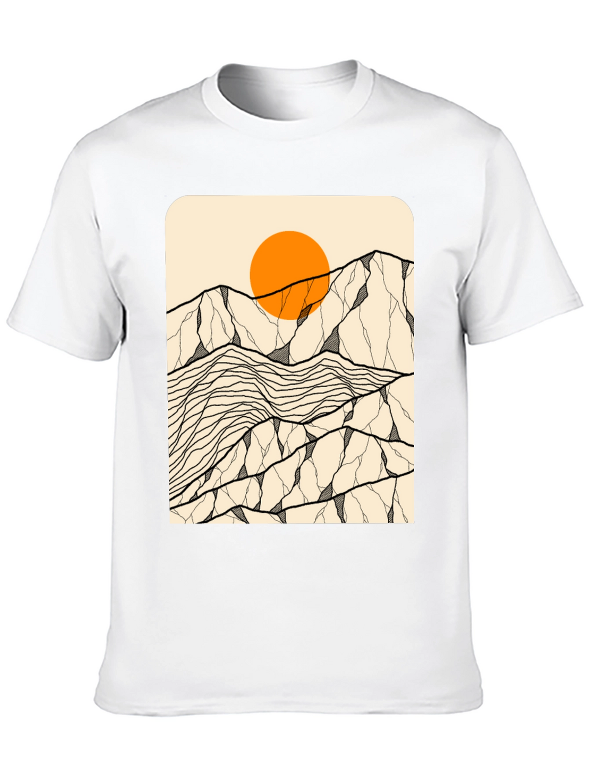 Mountain Sun Graphic Tee - Black Unisex T-Shirt