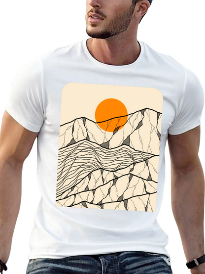 Mountain Sun Graphic Tee - Black Unisex T-Shirt