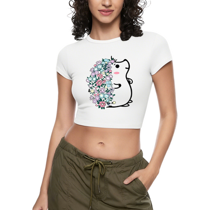 Wild West Bull Skull Western Grey Crop Top