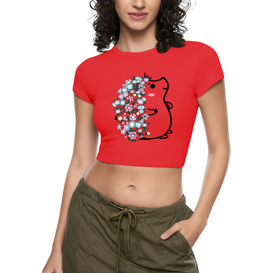 Wild West Bull Skull Western Grey Crop Top