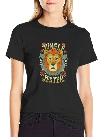 Jungle Jester Lion Graphic T-Shirt