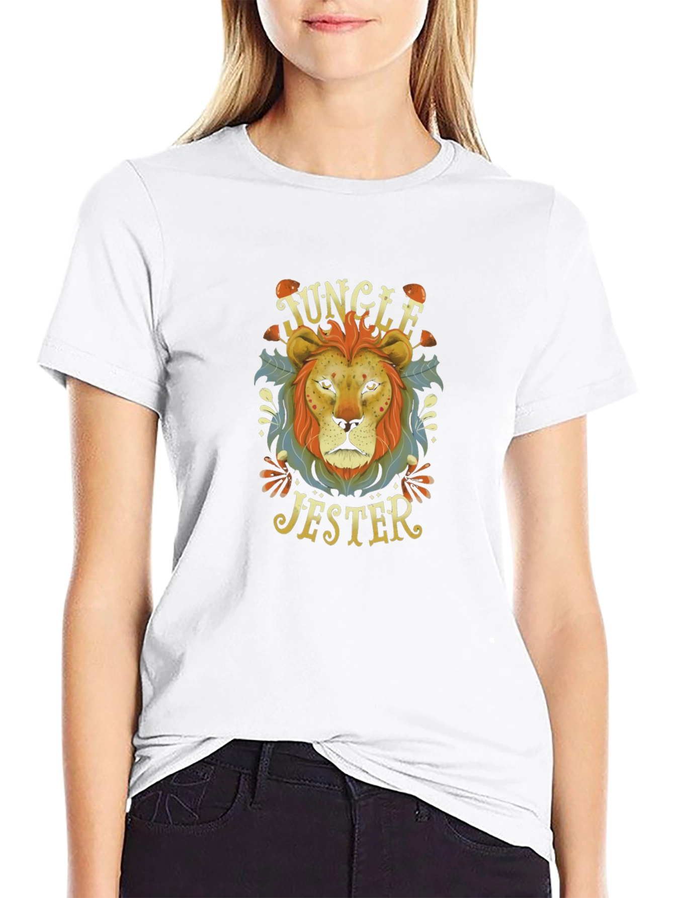 Jungle Jester Lion Graphic T-Shirt