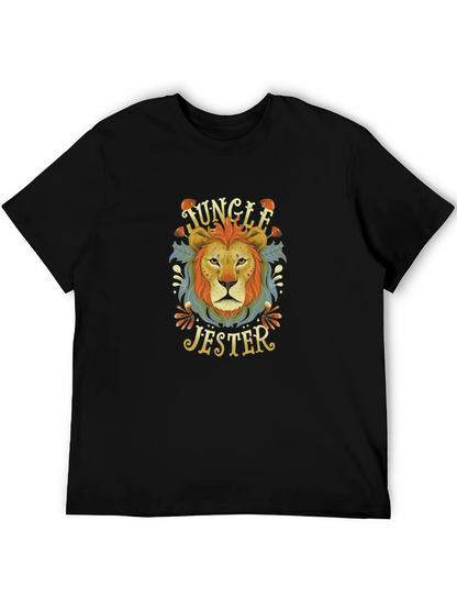 Jungle Jester Lion Graphic T-Shirt