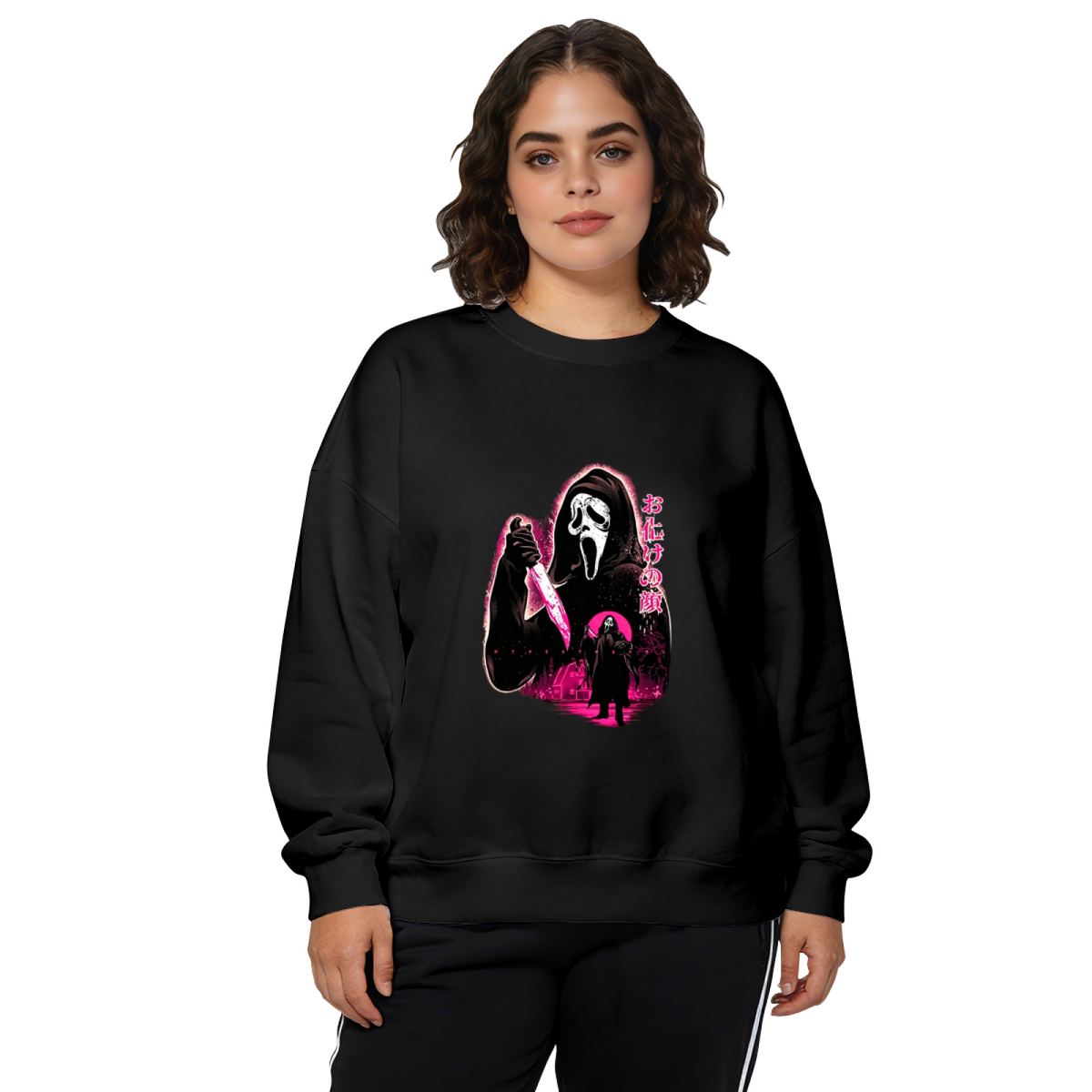 Stunning Watercolor Blue Butterfly Black Base Crewneck Sweatshirt