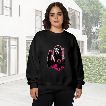 Stunning Watercolor Blue Butterfly Black Base Crewneck Sweatshirt