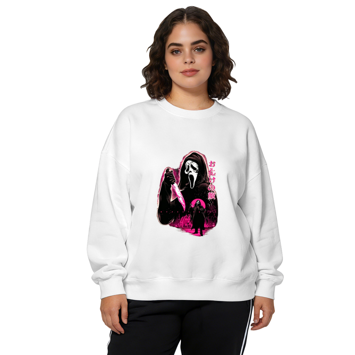 Stunning Watercolor Blue Butterfly Black Base Crewneck Sweatshirt