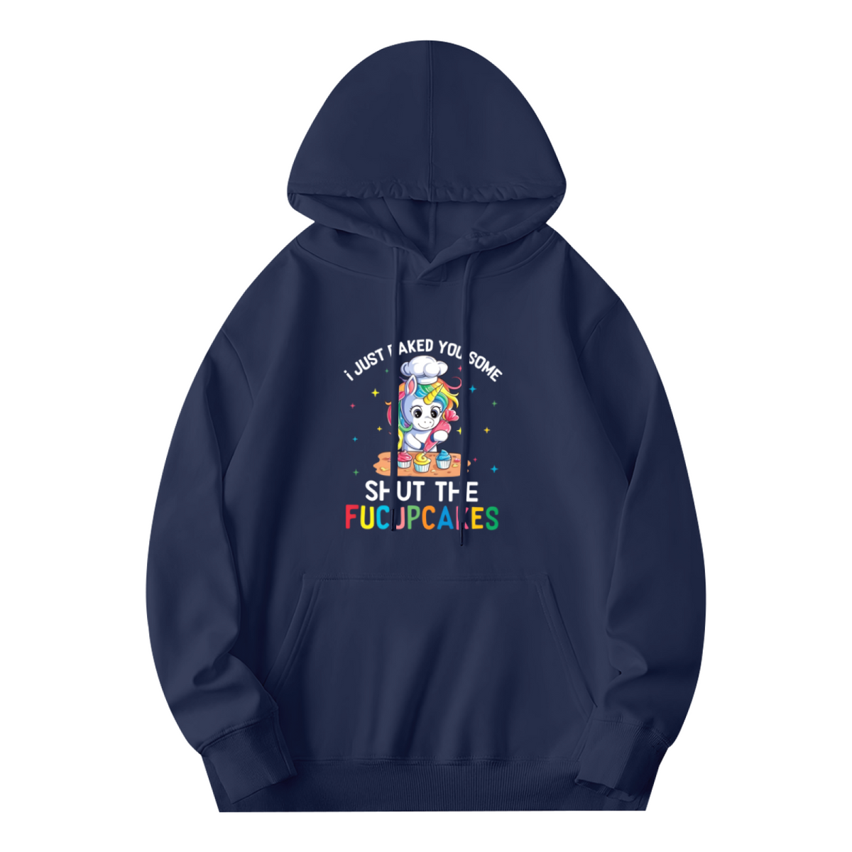 Funny Baking Unicorn Graphic Pullover Hoodie