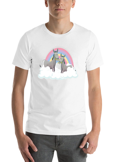 Rainbow Donkey Couple Graphic Tee