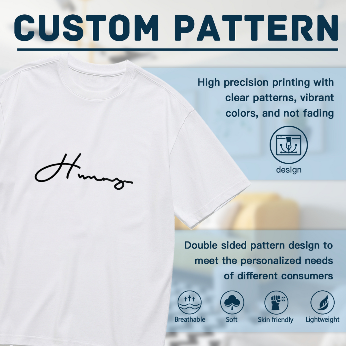 Elegant Cursive Hannah Custom Name Minimal Handwriting Women¡¯s Tee