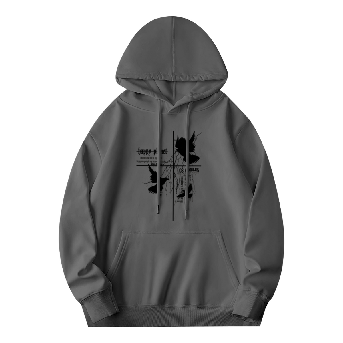 Dark Angel Crow Cross Retro Gothic Art Graphic Hoodie