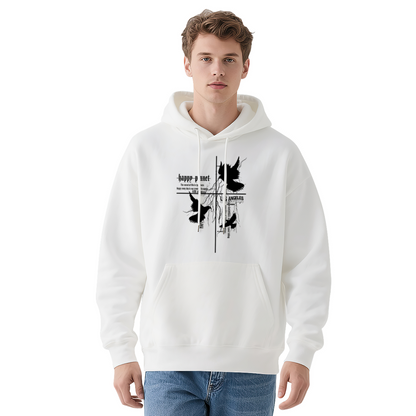 Dark Angel Crow Cross Retro Gothic Art Graphic Hoodie