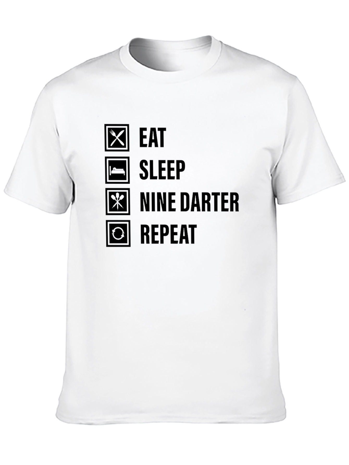 Eat Sleep Nine Darter Repeat Black T-Shirt