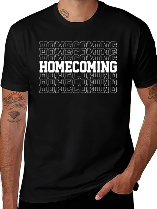 Homecoming Graphic Tee - Black Cotton T-Shirt