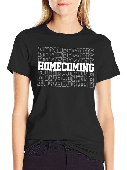 Homecoming Graphic Tee - Black Cotton T-Shirt