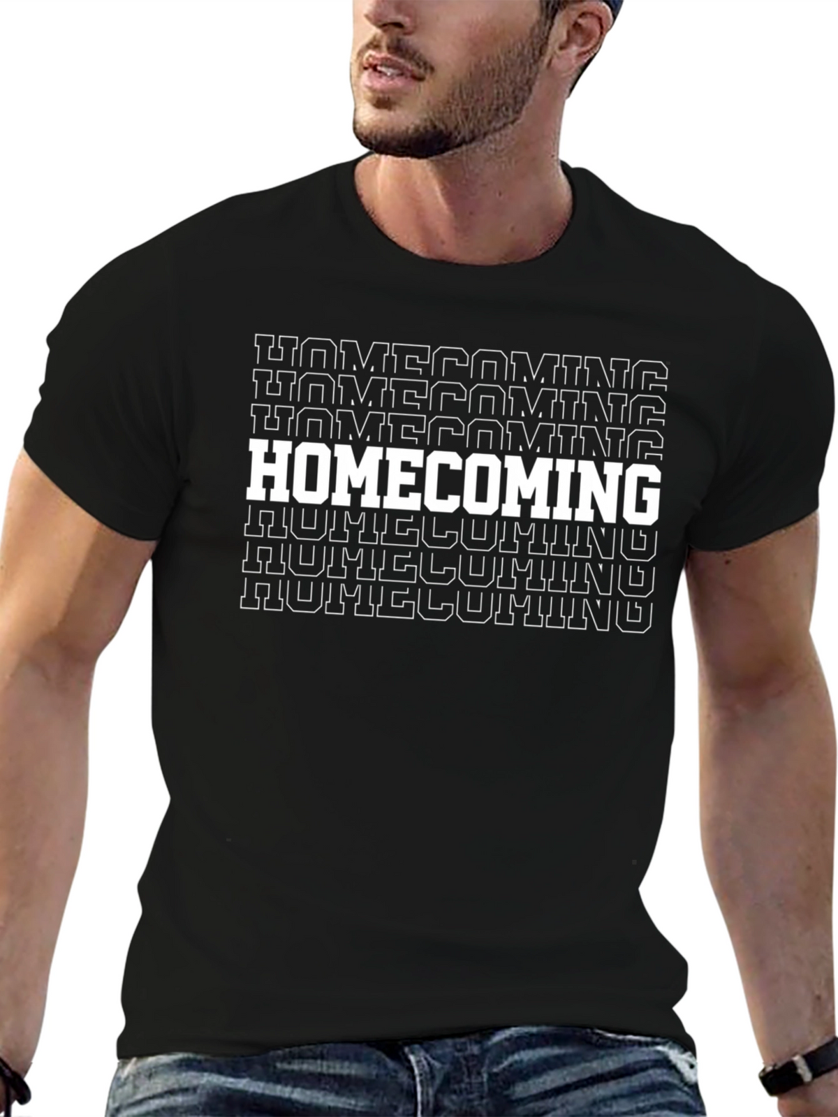 Homecoming Graphic Tee - Black Cotton T-Shirt