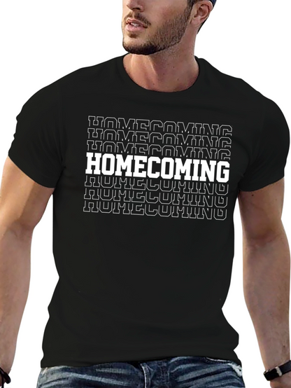 Homecoming Graphic Tee - Black Cotton T-Shirt