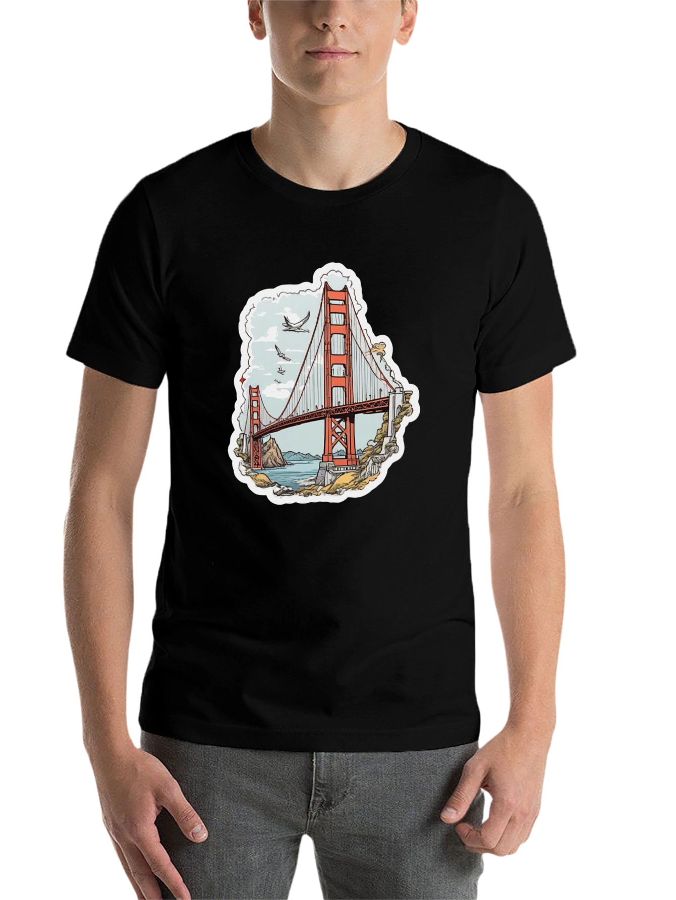 Golden Gate Bridge Graphic Tee - Black T-Shirt