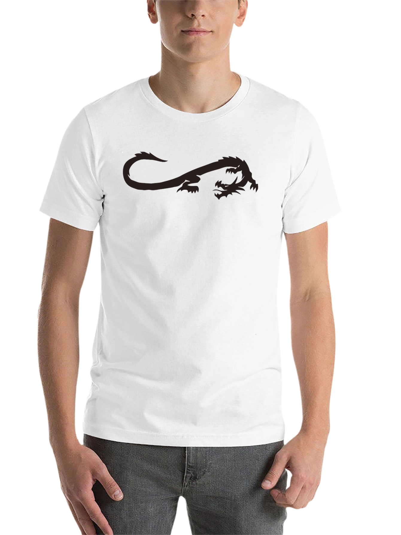 Mens Dragon Graphic T-Shirt - Black