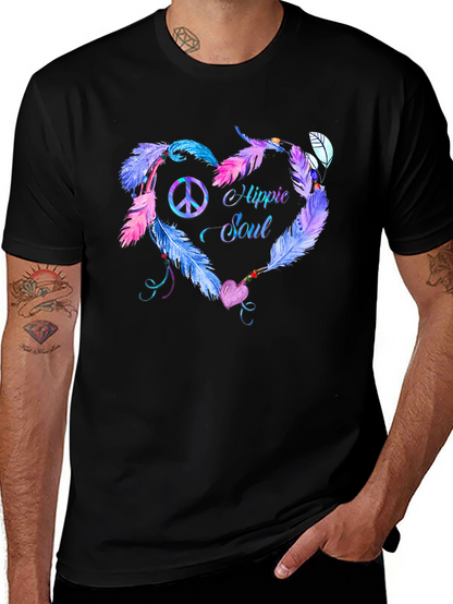 Hippie Soul Feather Heart T-Shirt