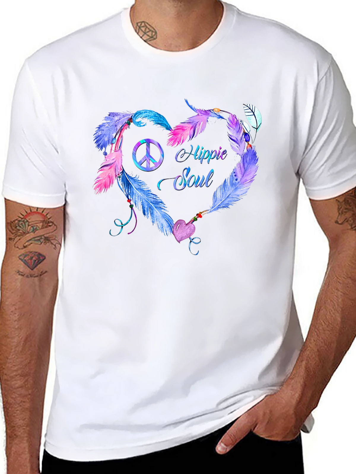 Hippie Soul Feather Heart T-Shirt