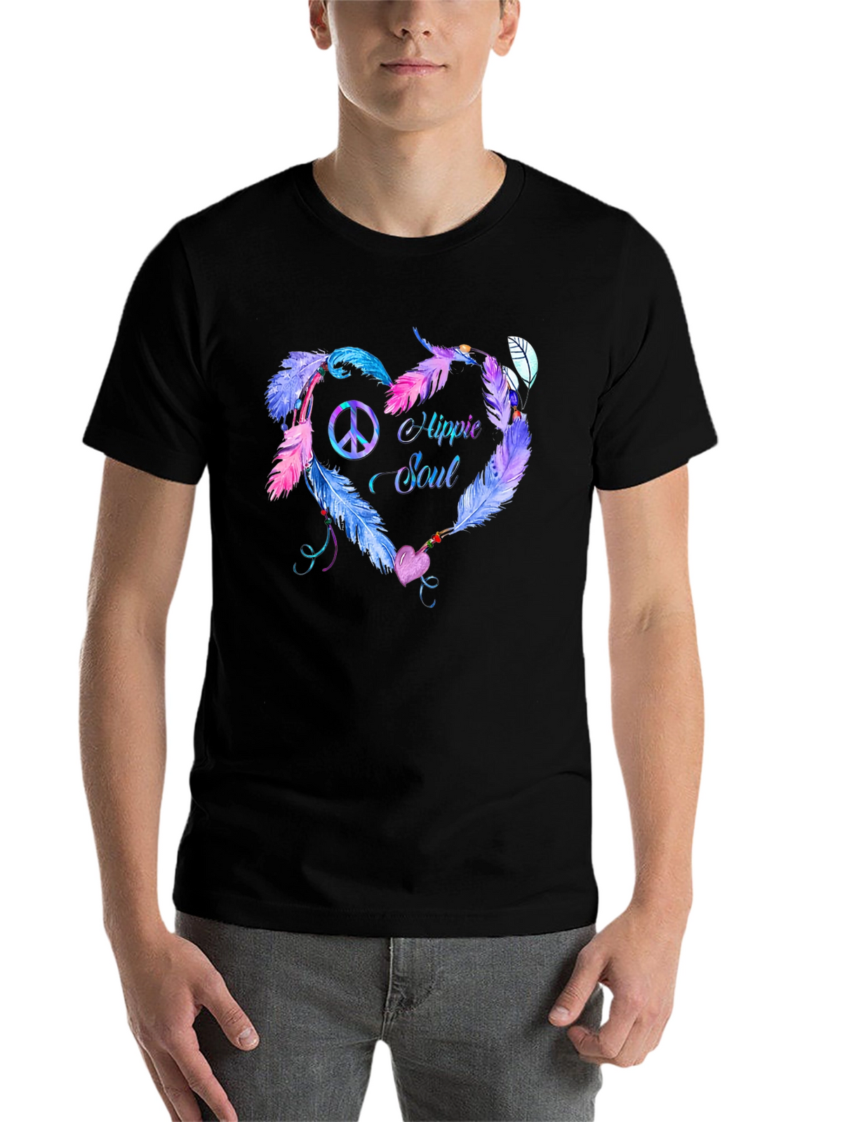 Hippie Soul Feather Heart T-Shirt