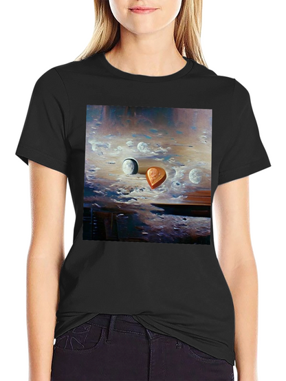 Surreal Moonscape Graphic Tee - Artistic Mens T-Shirt