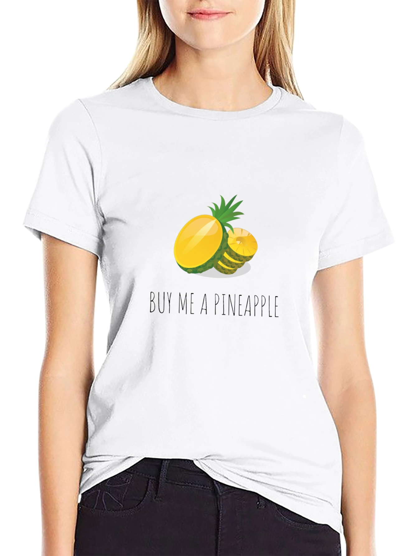 Buy Me A Pineapple Graphic Tee - Black