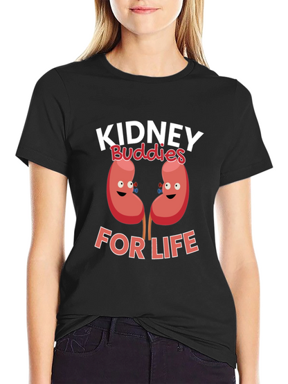 Kidney Buddies For Life Black T-Shirt