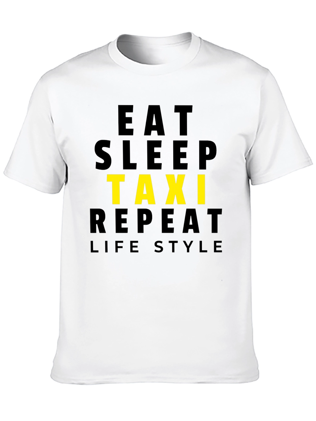 Eat Sleep Taxi Repeat Lifestyle Black T-Shirt