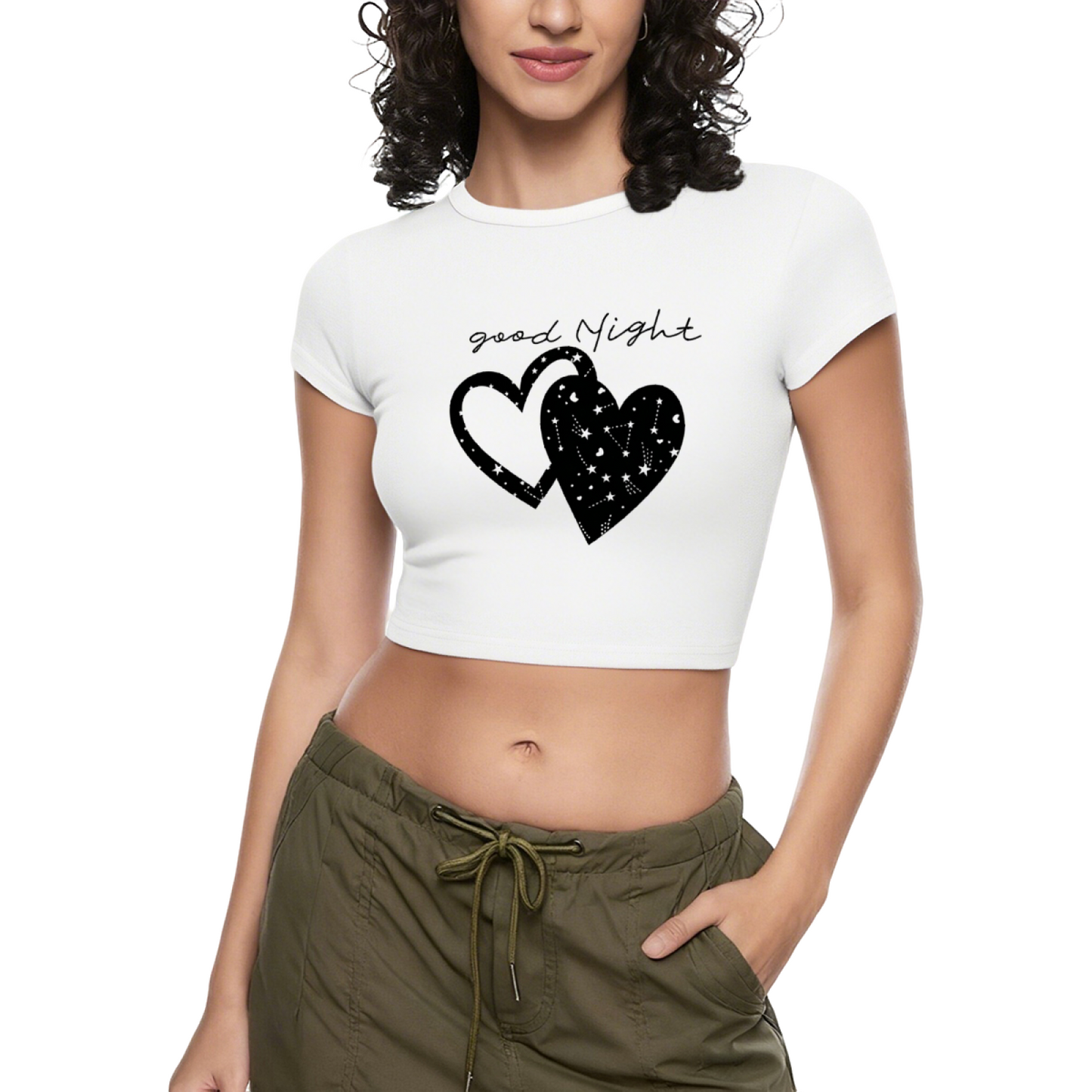 Gothic Thorn Butterfly Hot Pink Y2K Cropped Baby Tee