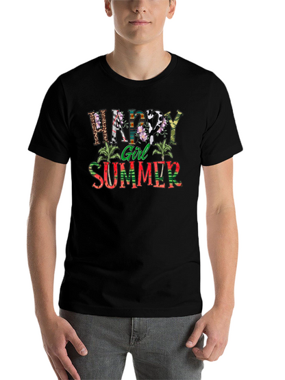 Happy Girl Summer Graphic T-Shirt