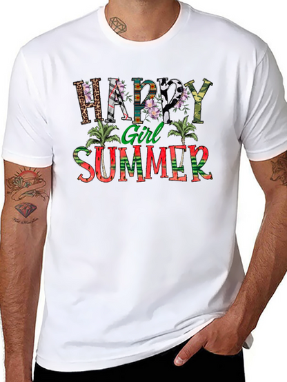 Happy Girl Summer Graphic T-Shirt