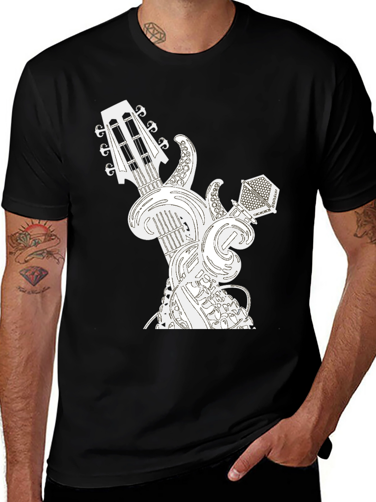 Guitar and Microphone Graphic Tee
