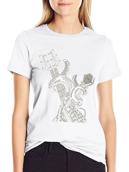 Guitar and Microphone Graphic Tee